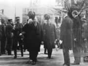 Prezidentas Aleksandras Stulginskis atvyksta į Karo muziejų. Kaunas, 1925 m. LCVA