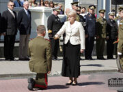 Prezidentė Dalia Grybauskaitė skiria gen. mjr. A. Pocių Lietuvos kariuomenės vadu, 2009 m. liepos 28 d. Fot. Džoja Gunda Barysaitė, LR Prezidento kanceliarija