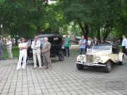 Old cars at the opening ceremony. Kaunas, May 21, 2010