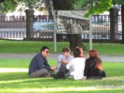 Friendly reunions on the grass. Kaunas, May 19, 2012