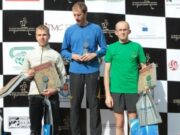 Men winners of the 10 km race. Kaunas, May 1, 2014