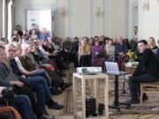 Audiovizualinio maršruto „Dvasios gidas po senąjį Kauną“ pristatymas Istorinėje Prezidentūroje. Kaunas, 2016 m. gegužės 5 d.
