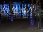 Istorinės Prezidentūros sodelyje įžiebtas „Atsiminimų sodas“ džiugins iki Trijų Karalių. Kaunas, 2018 m. gruodžio 1 d.